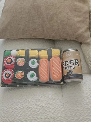 Foto de un comprador: la bandeja de calcetines de sushi recibida
